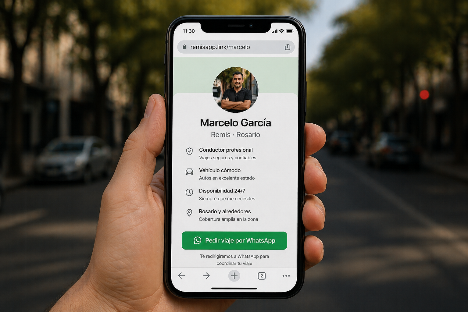 Tu perfil público en RemisApp