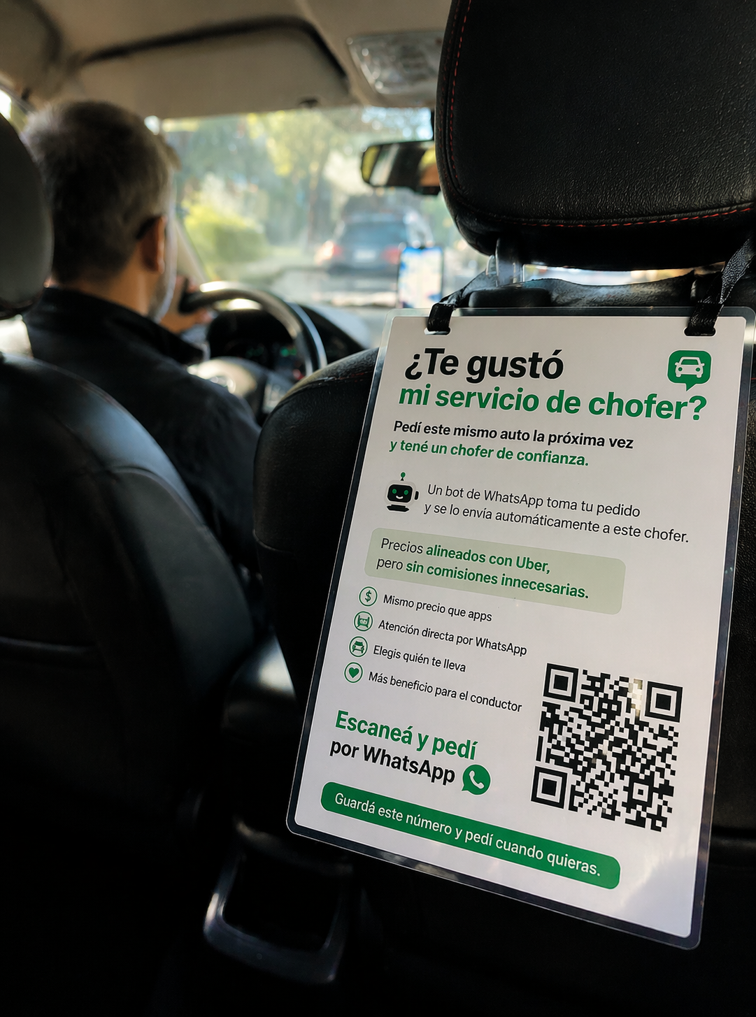 Cartel QR para el auto — RemisApp Solo